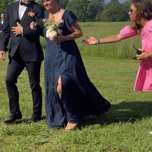 Elegant Navy Blue Gown